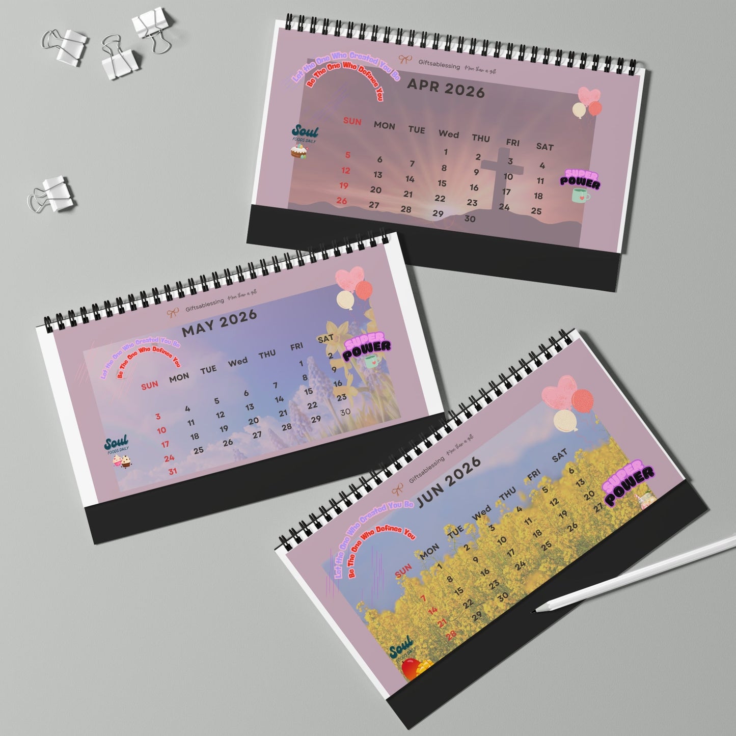 2026 Desk Calendar - Gifts a blessing