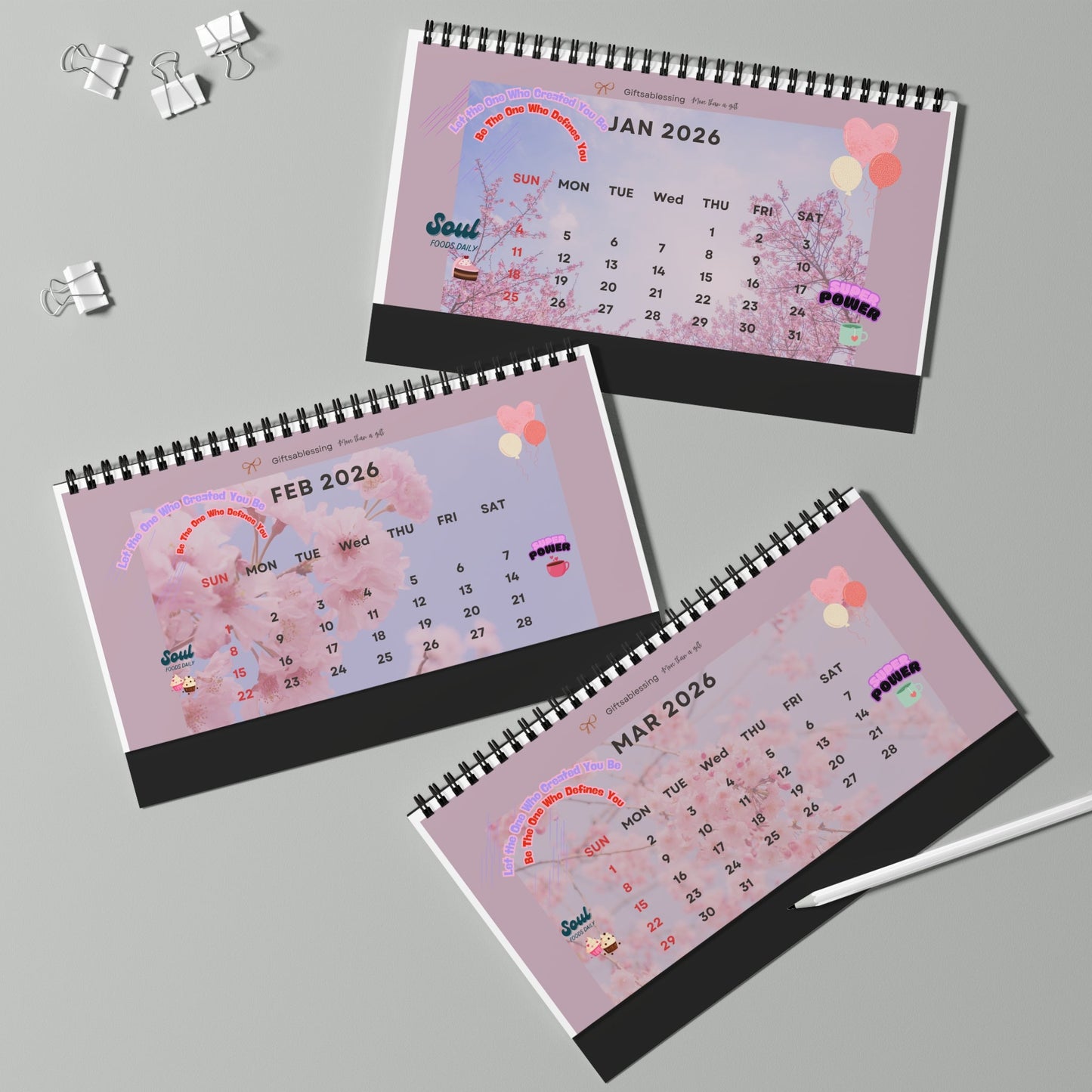 2026 Desk Calendar - Gifts a blessing