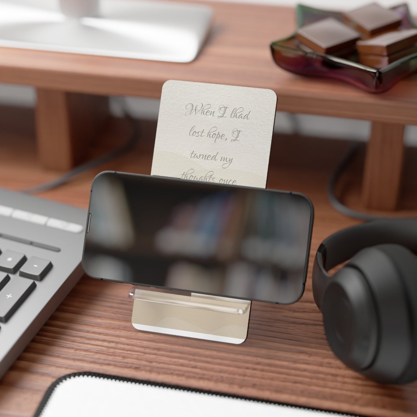 Phone Stand Holder with Inspirational Quote