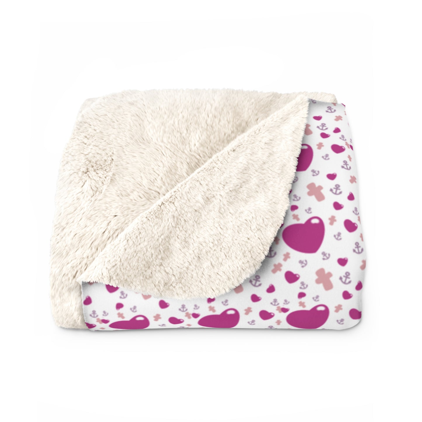 Sherpa Fleece Blanket - Hope as Anchor of Soul